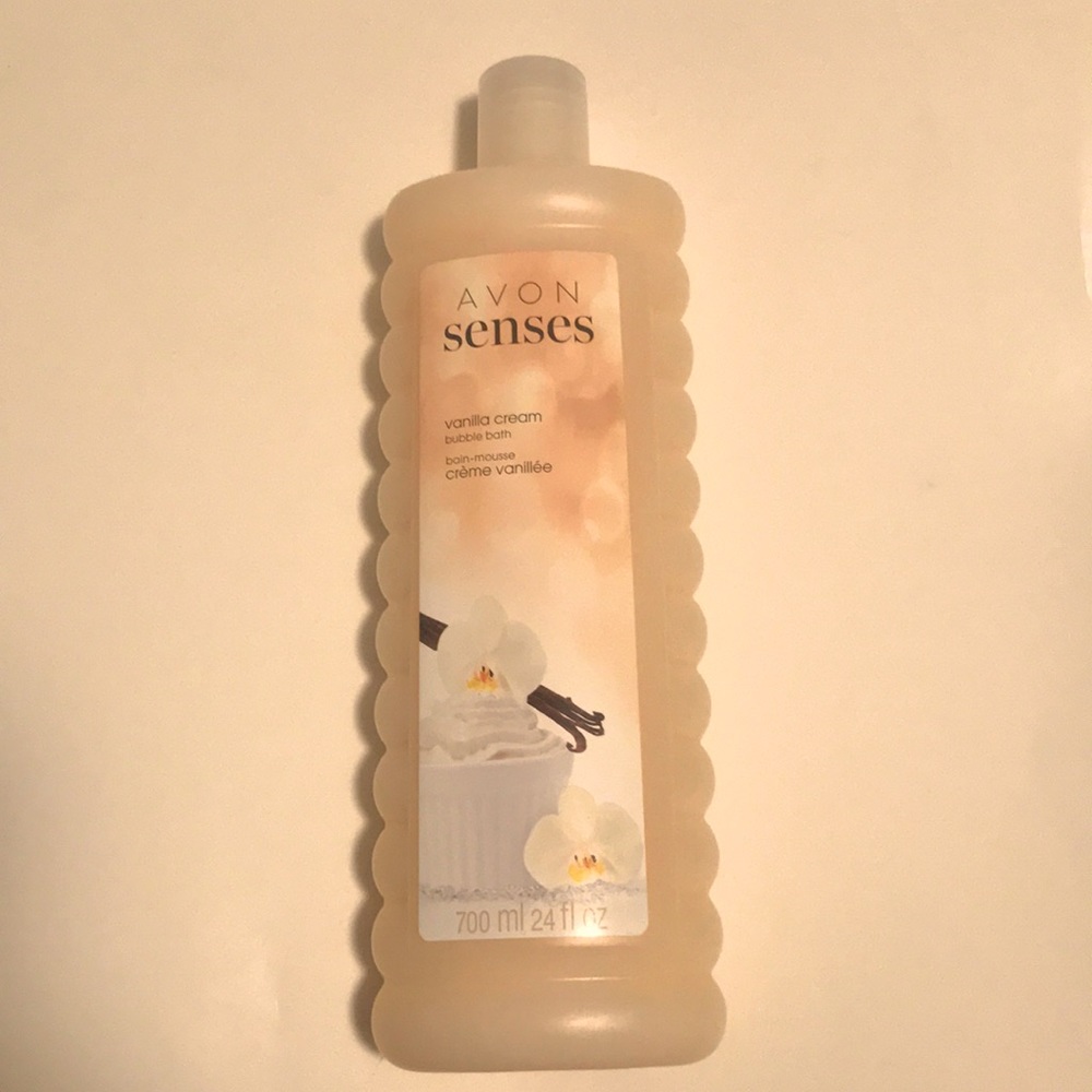 Avon Senses Vanilla Cream Bubble Bath.